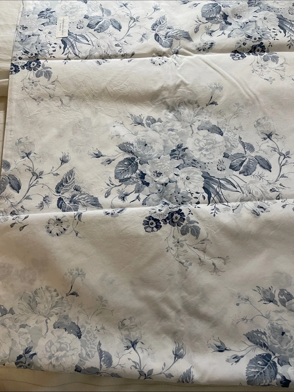 Cabbages & Roses Blue Floral 100% Cotton King pillowcases- Classic Floral Print